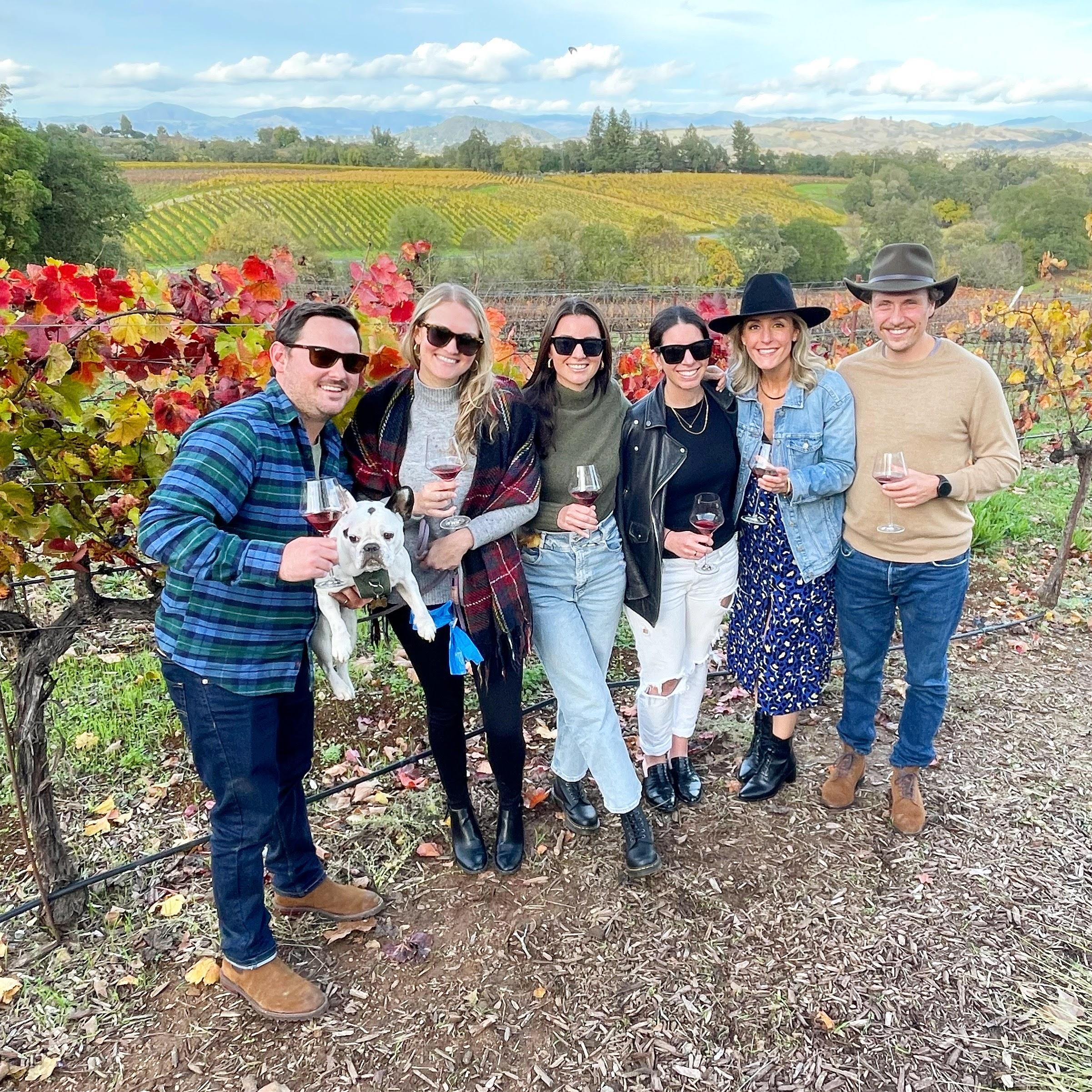 One of our favorite activities- wine tasting with friends! Beautiful fall day at Macrostie Winery in Healdsburg