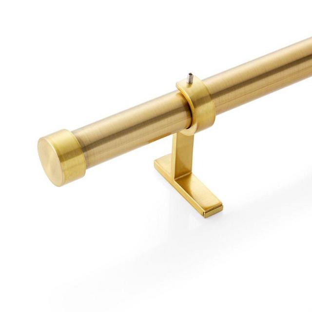 CB Matte Black End Cap and Curtain Rod Set 28"-48"