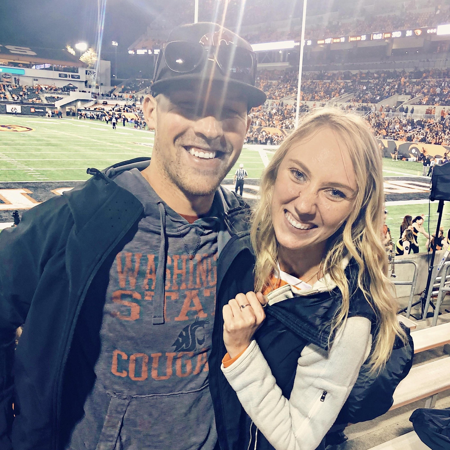 She's a beav, He's a coug. And forever will root for each others team, until they play against each other.