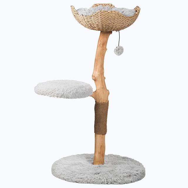 Modern Cat Tree Tower, Real Wooden Single Branch Cat Condo, Wood Cat Tree, Cat Climbing, Furniture for Cat, Cat Lover Gift, Cat Furniture,Cat Gift by MAU LIFESTYLE