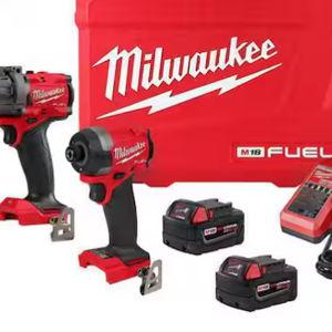 M18 FUEL 18V Lithium-Ion Brushless Cordless Hammer Drill and Impact Driver Combo Kit (2-Tool) with 2 Batteries