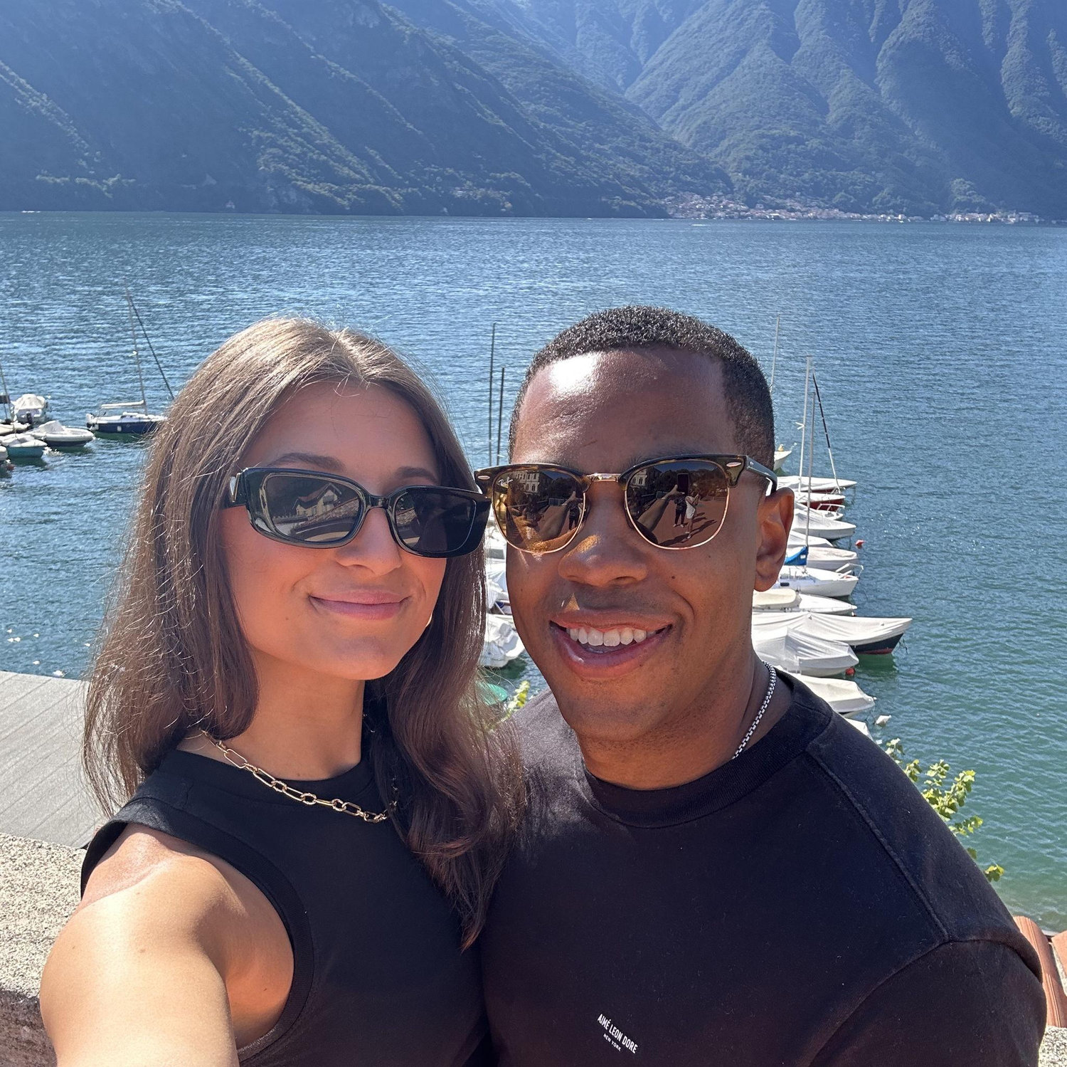 Celebrating our engagement in Lake Como