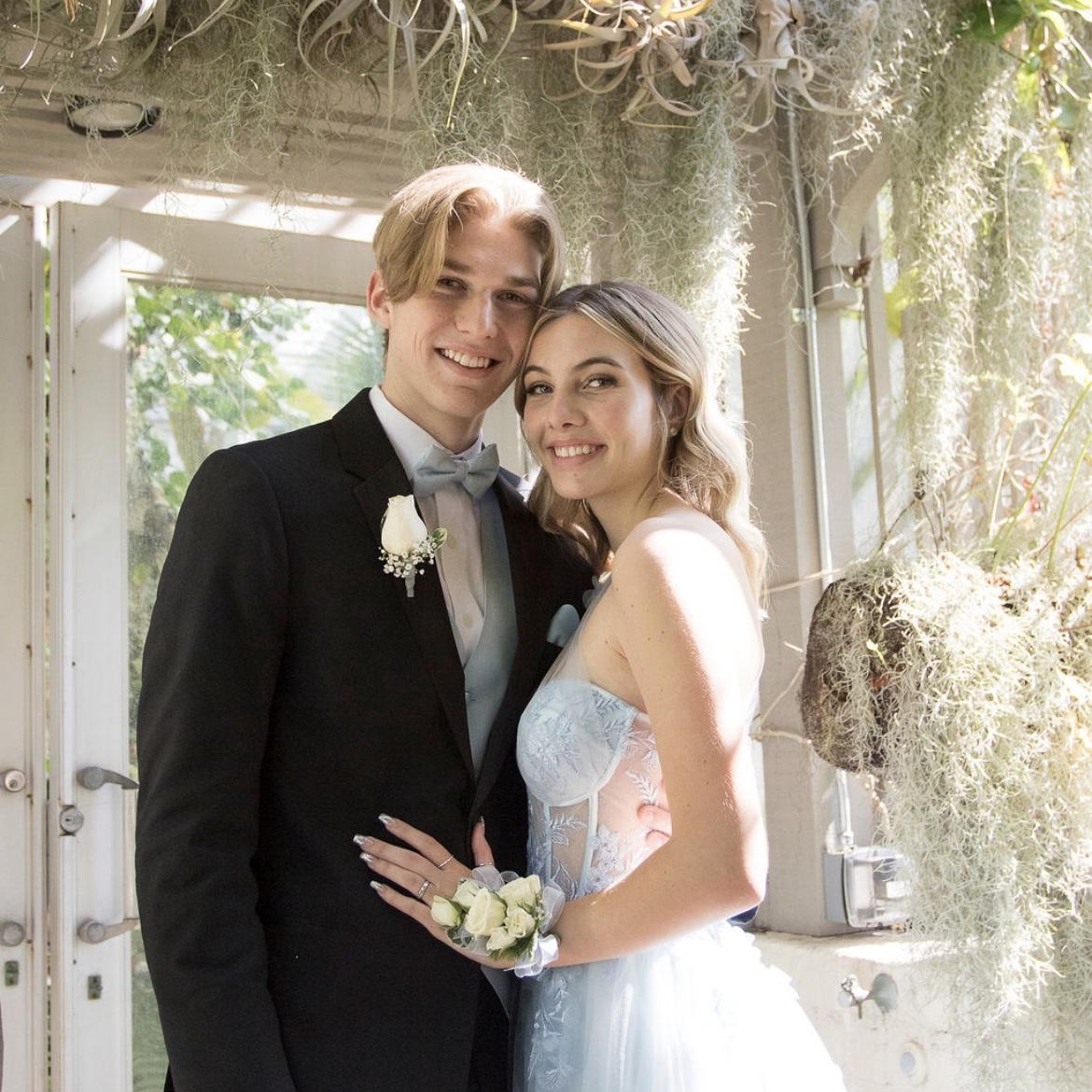 These pictures are from our prom in 2022, and they always made us think we were getting married—and here we are!