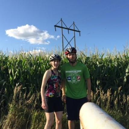 Biking amidst the Wisconsin corn - summer 2019