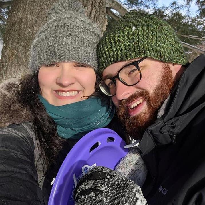 We worked hard to make our own fun during quarantine, including sledding right in front of our house on the farm! My grandma used to do the same in this very spot, with cardboard instead of plastic.