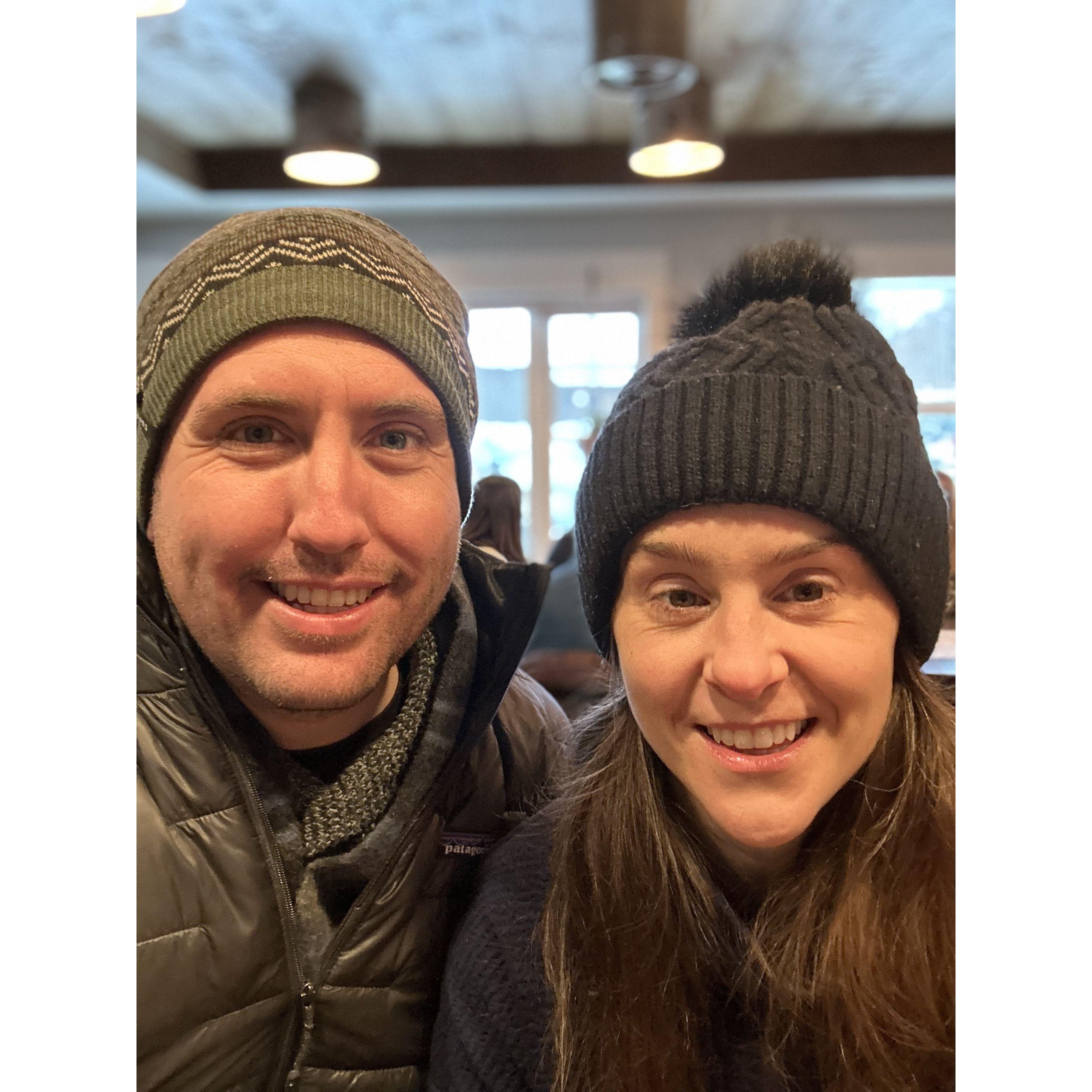 Our first ski trip to Vermont together