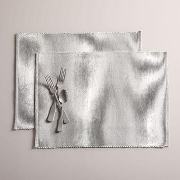 Riviera Cotton Placemats in Platinum (Set of 2)