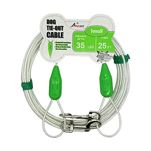 Petest Reflective Tie-Out Cable for Dogs Up tp 10/35/60/90/125/250 Pounds, 10ft 15ft 20ft 25ft 30ft 40ft Length Available