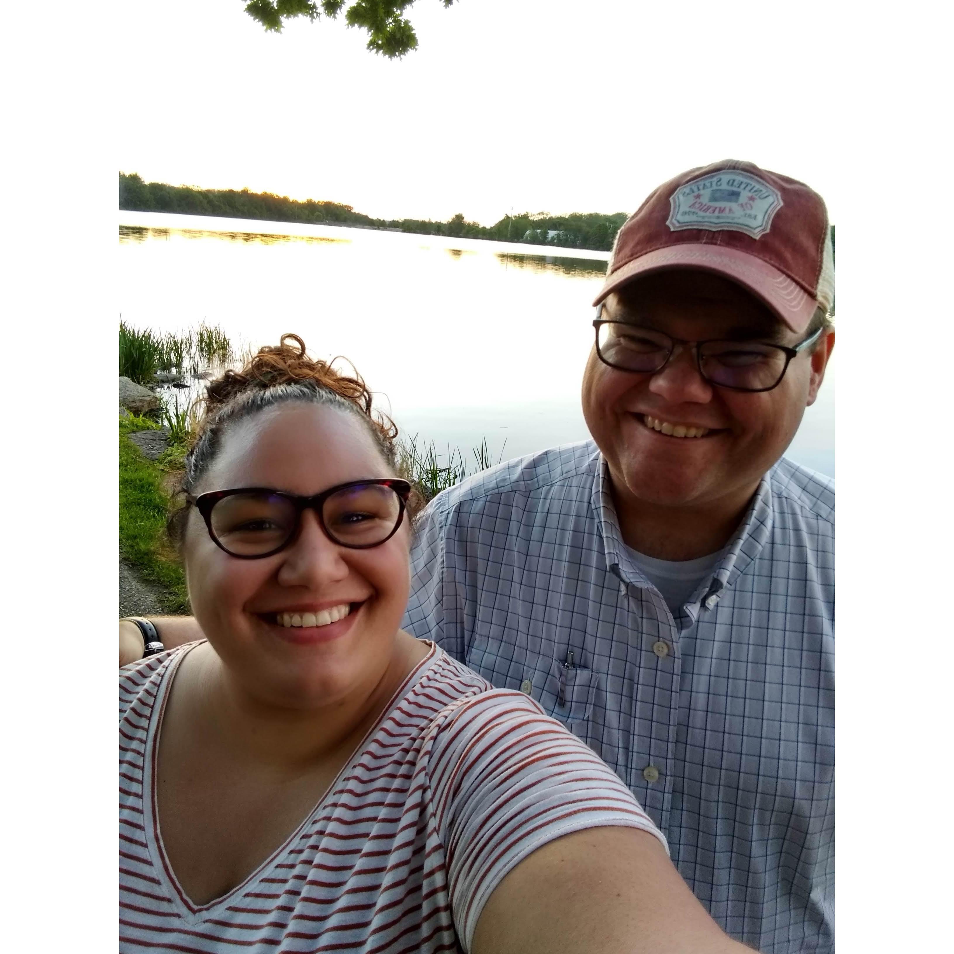 Jordan and Tobie walked around Echo Lake- Burlington, WI