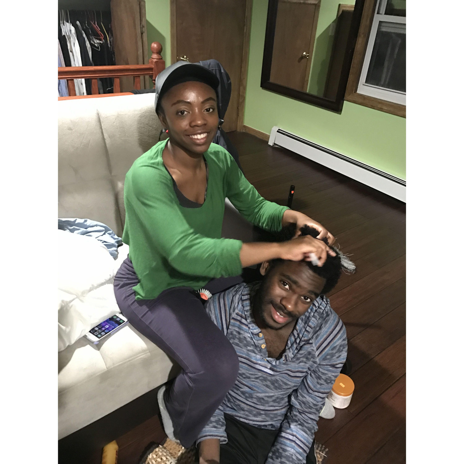 Before we were husband and wife, we were best friends and hair was how we bonded, we used to (and still) stay up till all hours of the morning doing Akeil's hair ๐ค