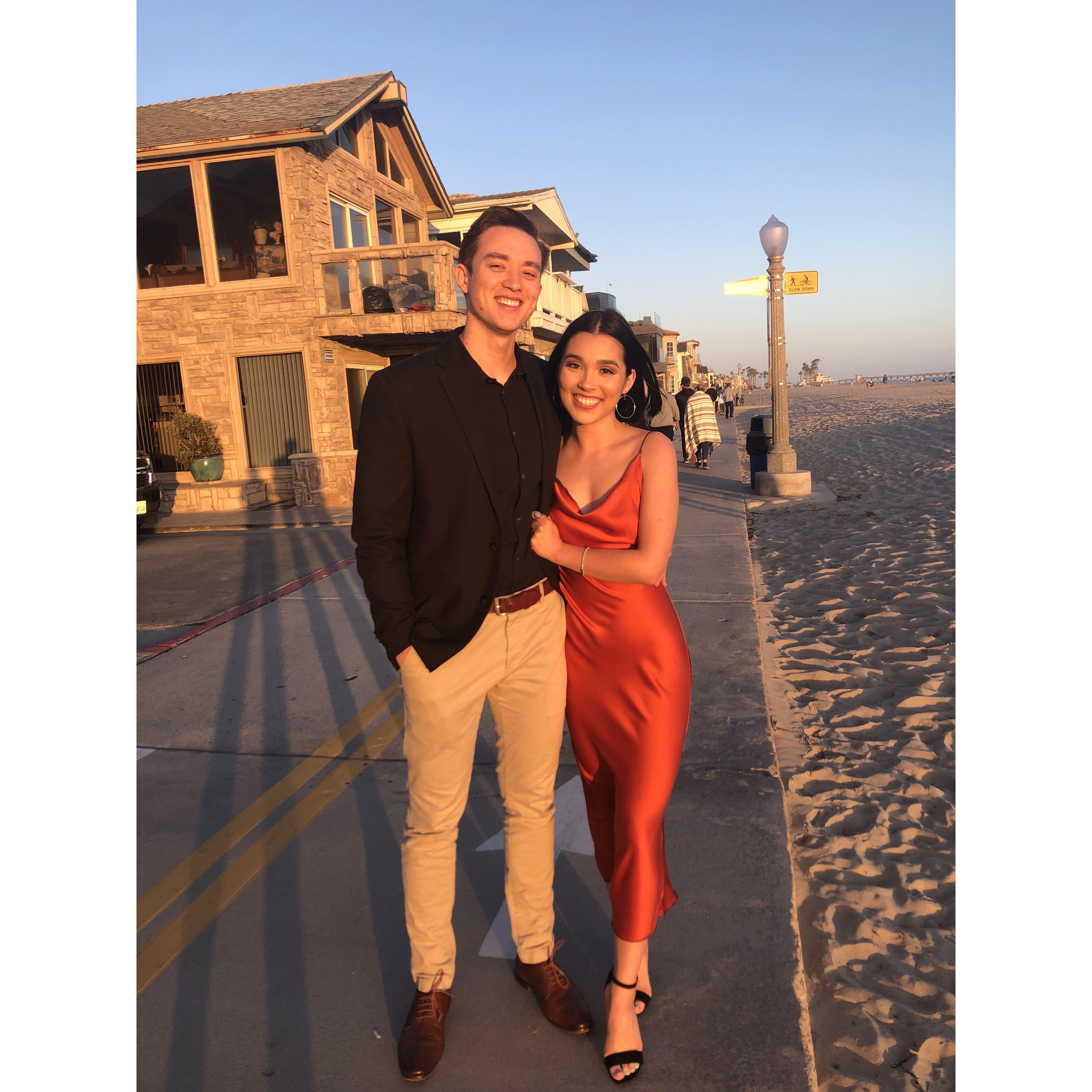 Our last college formal event together in Newport Beach, before long distance began!