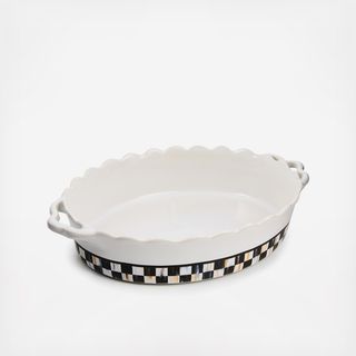 Courtly Check Stoneware Everyday Oval Baker