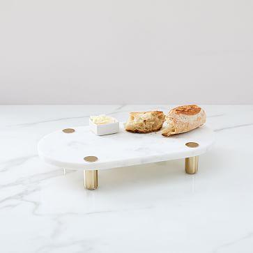 Marble + Brass Footed Board