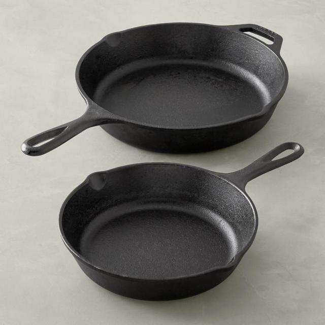 Lodge Seasoned Cast Iron Skillets, Set of 2, 8" & 10 1/4"