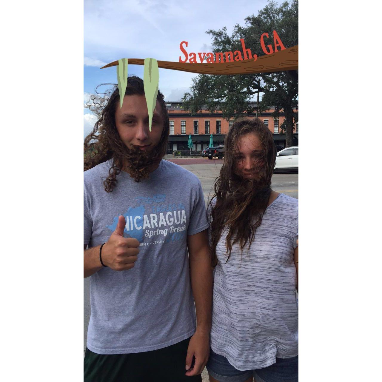 One of our friends snapped this picture the first time we met when Lanna came to Statesboro for the weekend.