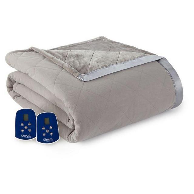 Micro Flannel® Ultra Velvet Reversible Electric Heated Queen...