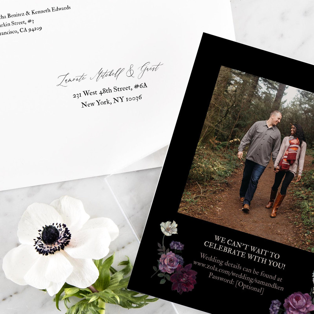Mystic Portrait | Black | Zola Save The Dates