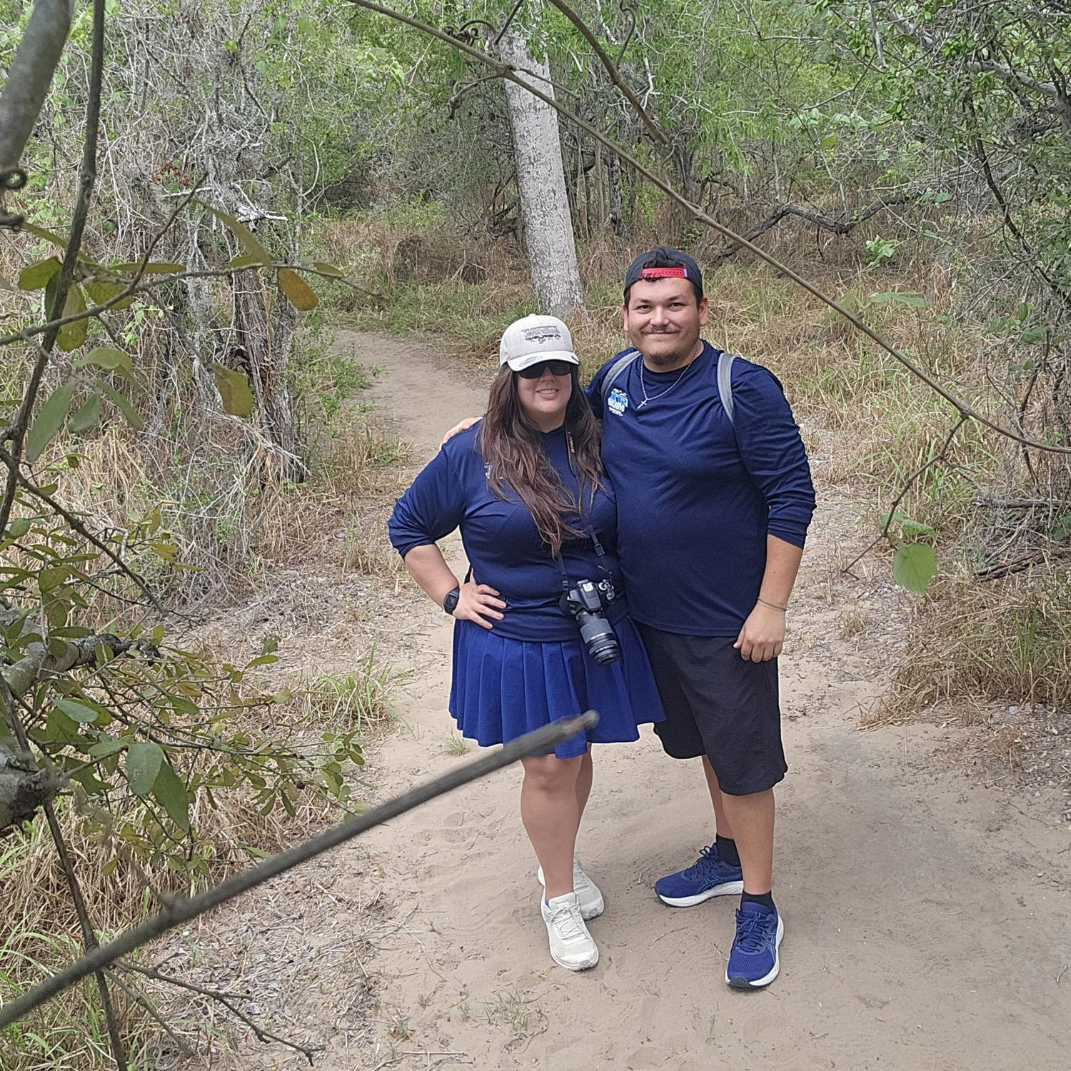 Hiking in one of our camping trips