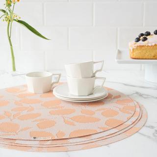Martha Stewart Lemon Leaves Round Placemat, Set of 2