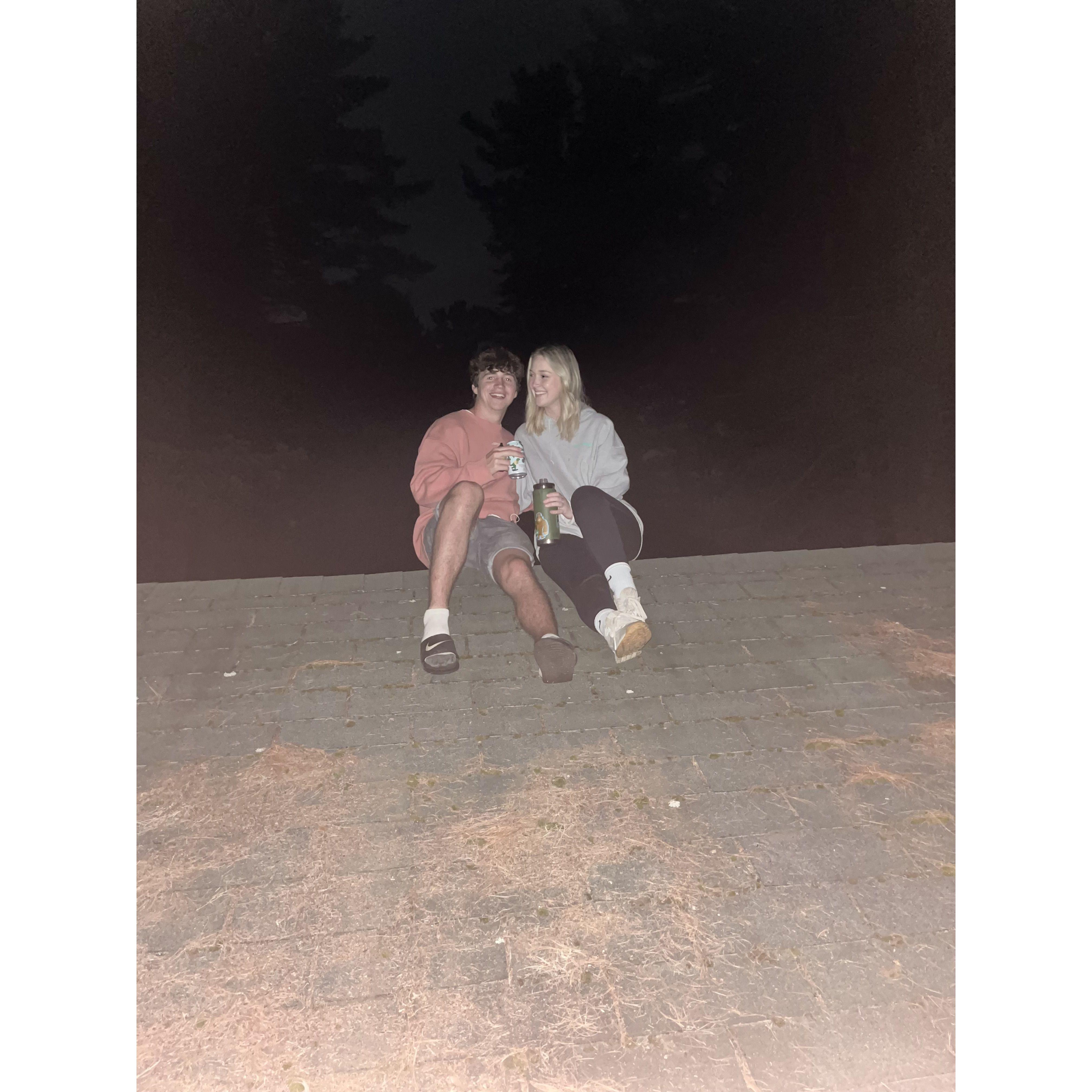 This is one of our first pictures ever taken of us together from the summer we met!