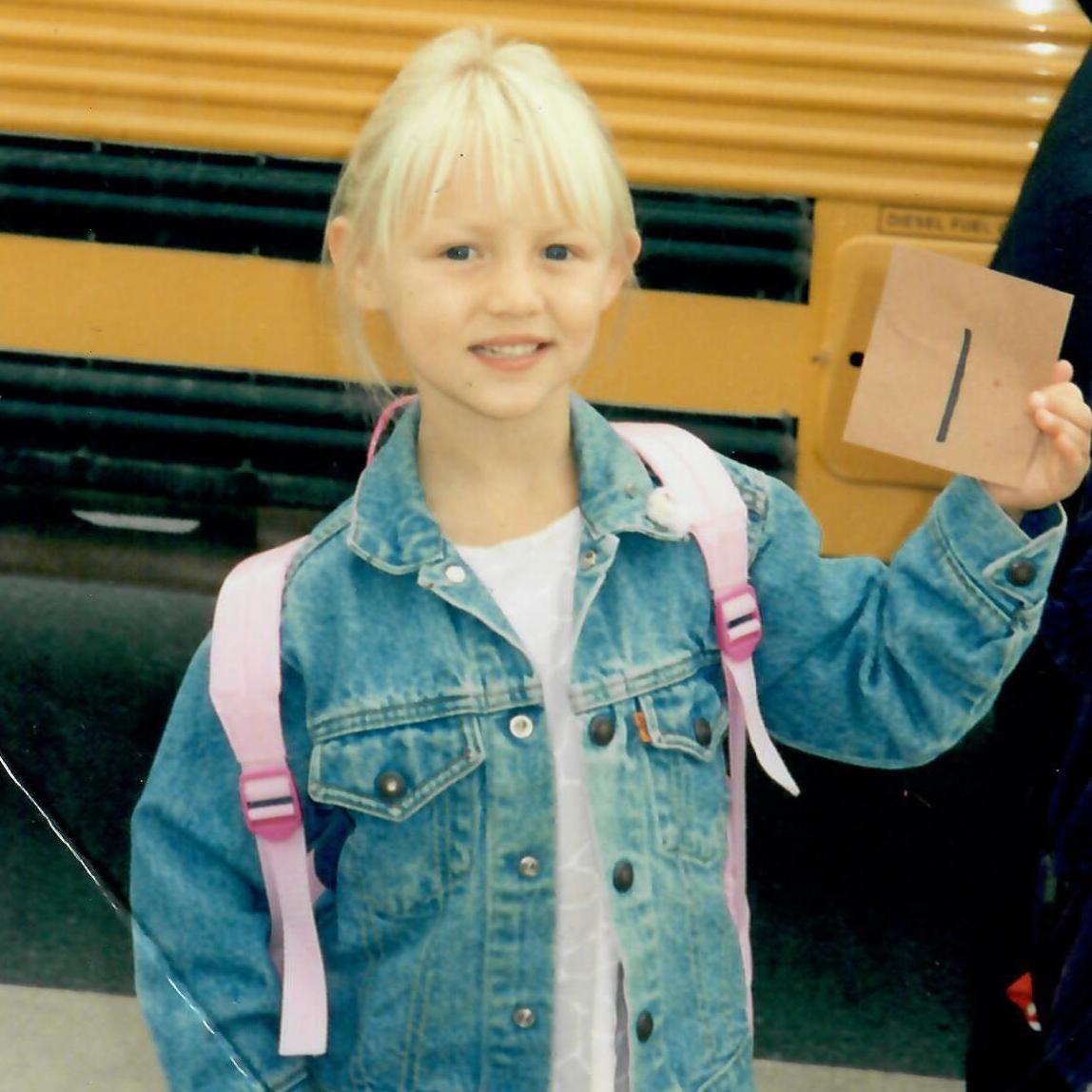 1998 - Charlotte's first day of kindergarten