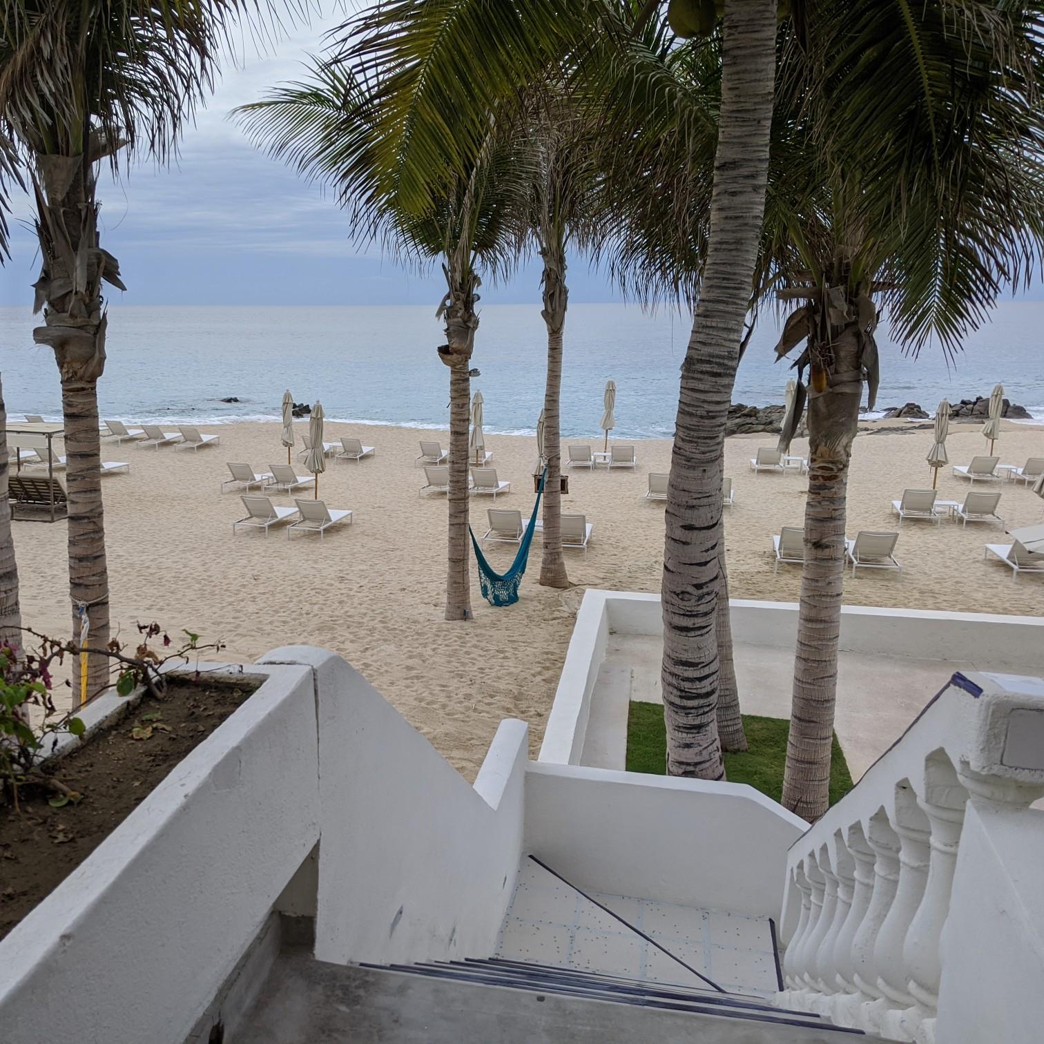 Stairs leading down to the beach!