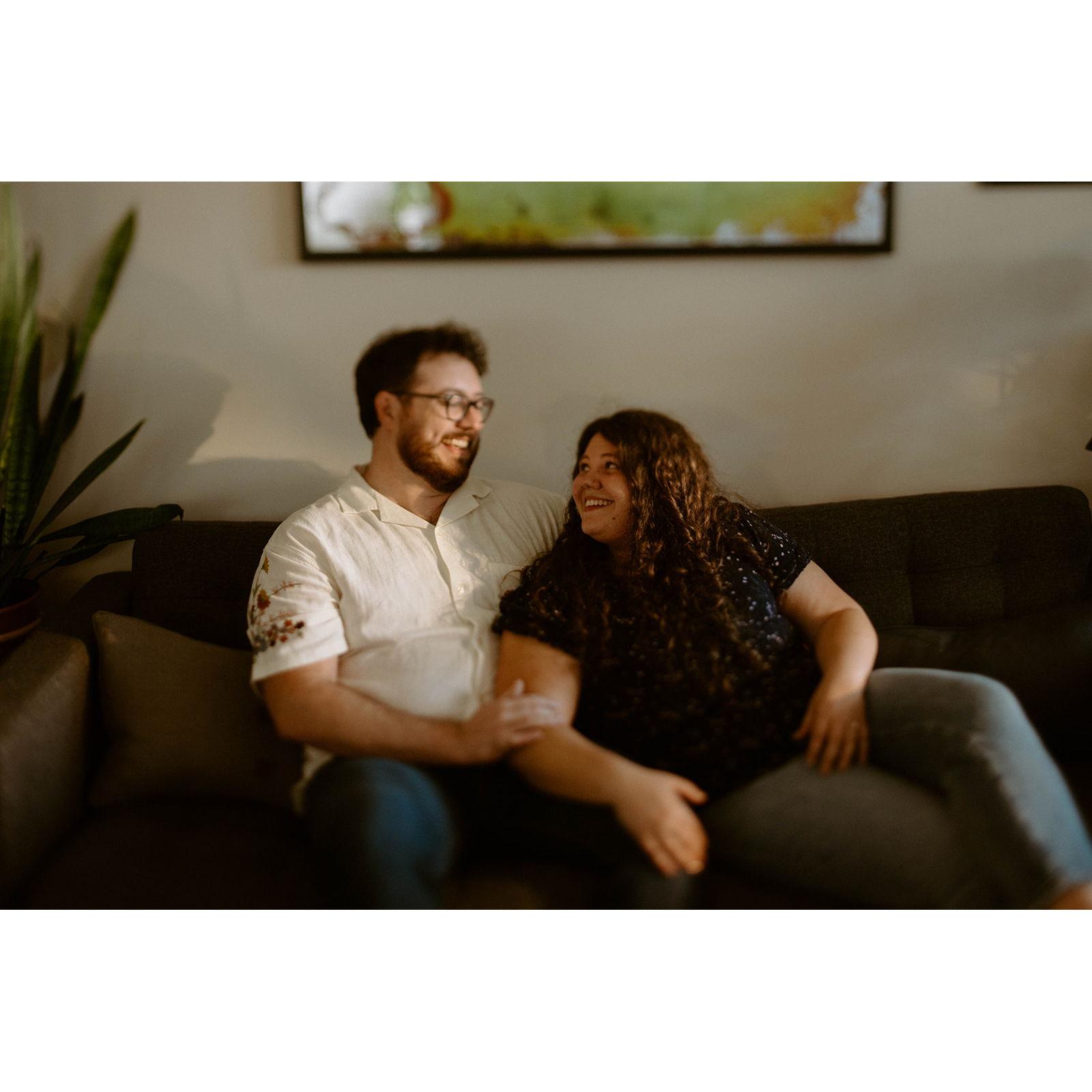 For our engagement photo shoot, we spun records and made old fashioneds. It was perfectly us!