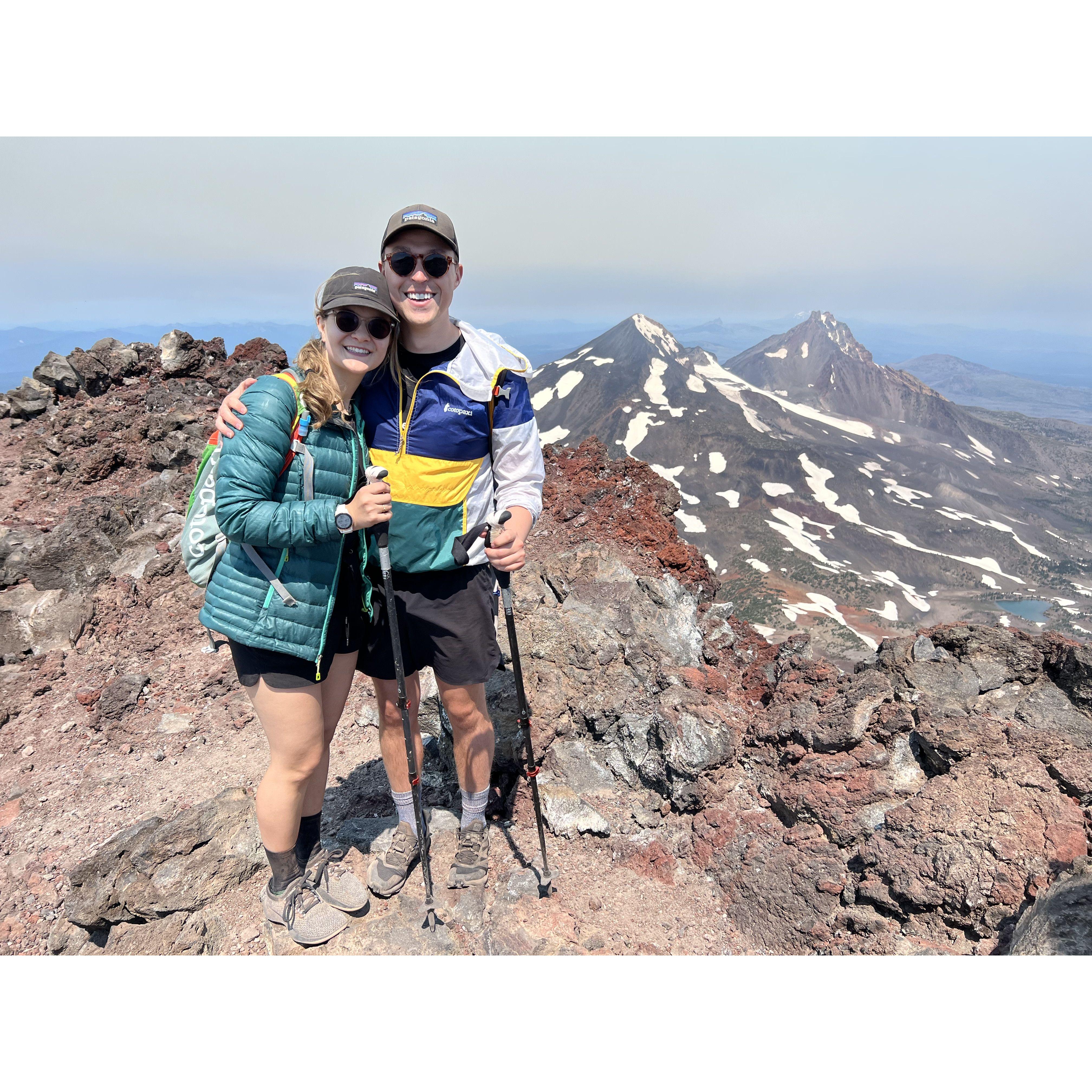 Hiking South Sister in 2022.