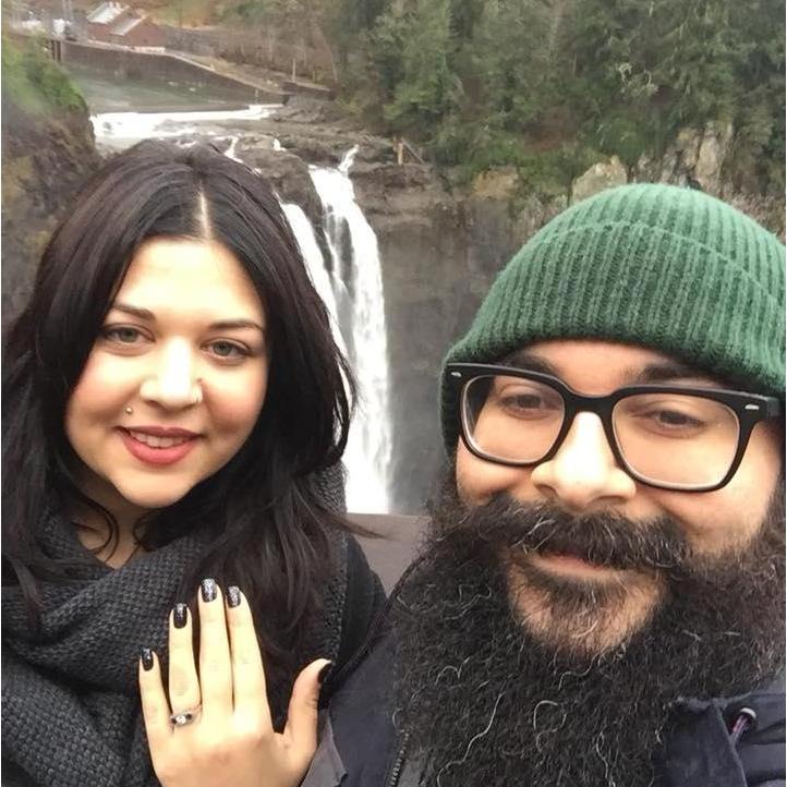 The day after Dave proposed at Snoqualmie Falls.