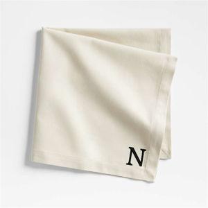 Personalized Aspen Warm Natural Organic Cotton Napkin, Set of 8 | Crate & Barrel