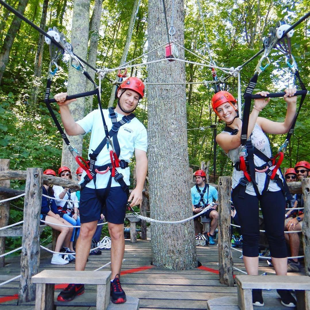 Zip lining in Asheville 