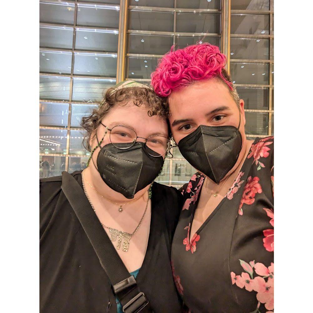 We saw the Broadway tour of Mamma Mia in Cincinnati for our first anniversary. It's only the second day that we spent together in person.