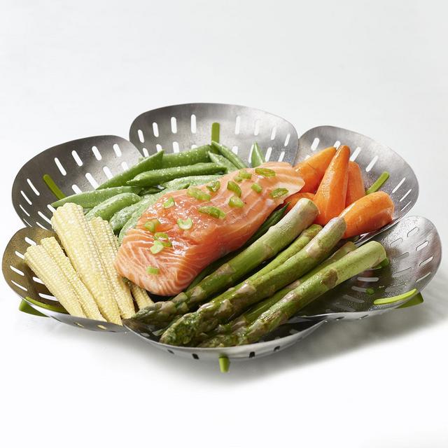 Joseph Joseph Bloom Steel Folding Steamer Basket