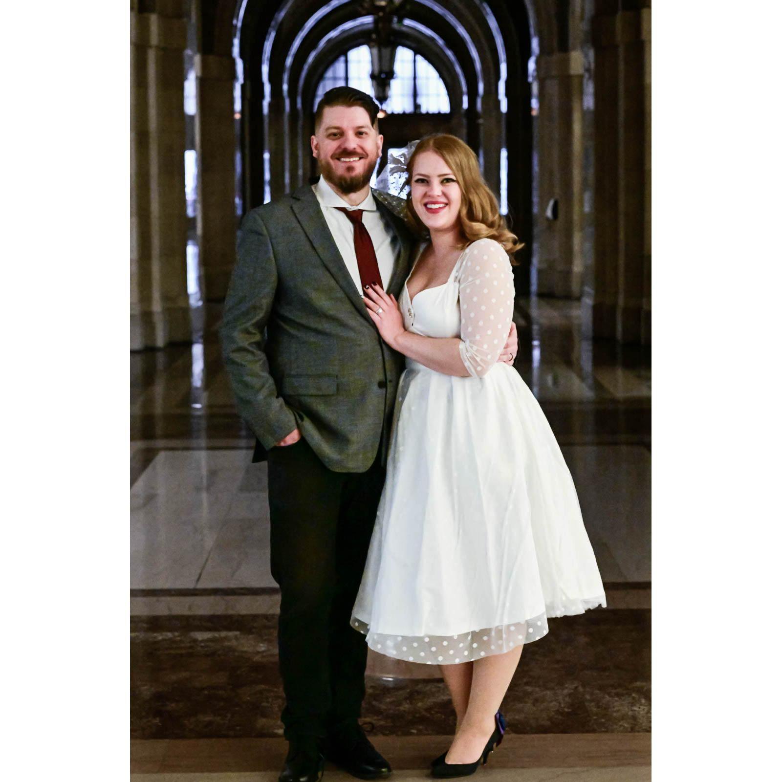 Photos from our courthouse wedding day!
Downtown Chicago, 2/24/24