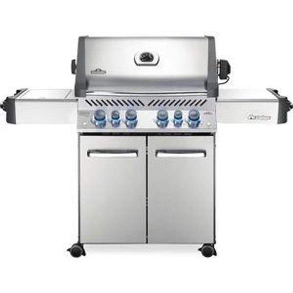 NAPOLEON Prestige 500 Stainless Steel 4 -Burner Infrared Liquid Propane Gas Grill 1 -Side Burner