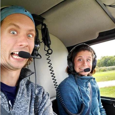 Celebrating Dave's 30th birthday with a helicopter ride over Newport!