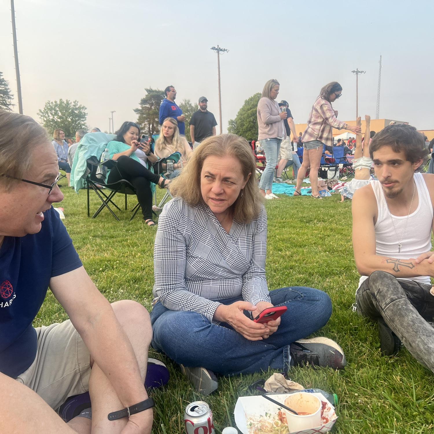 Bonding with the parents and listening to some live music.
