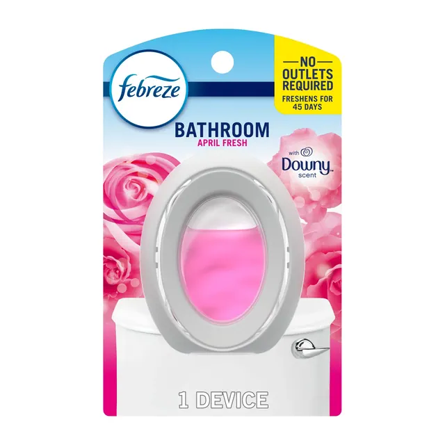 Febreze Bathroom Downy Air Freshener - 0.25 fl oz: Oil, Fresh Scent, Non-Powered