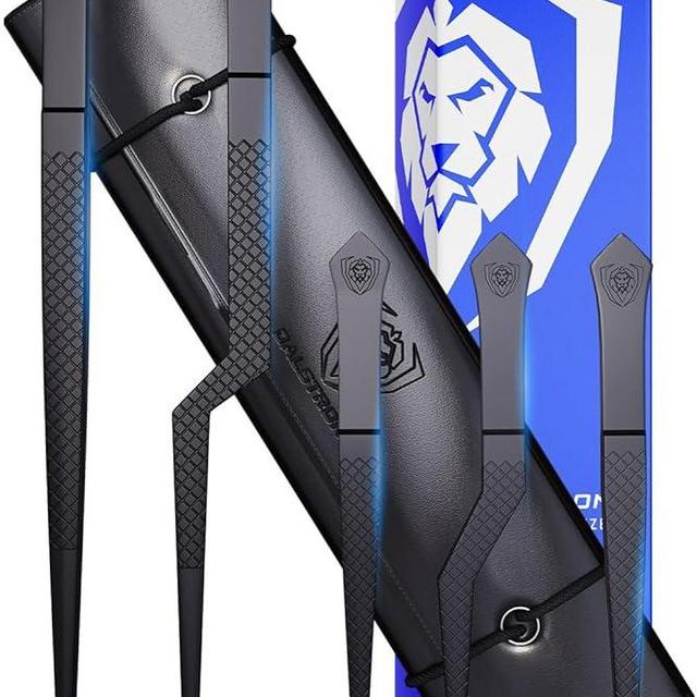 Dalstrong Professional Plating Tweezers - 5 Piece Set - 6.5 inch 10 inch Offset High-Precision - Black Titanium Coating - Plating, Multi-use - 304 Stainless Steel - Culinary Fine Use - Kitchen Tongs