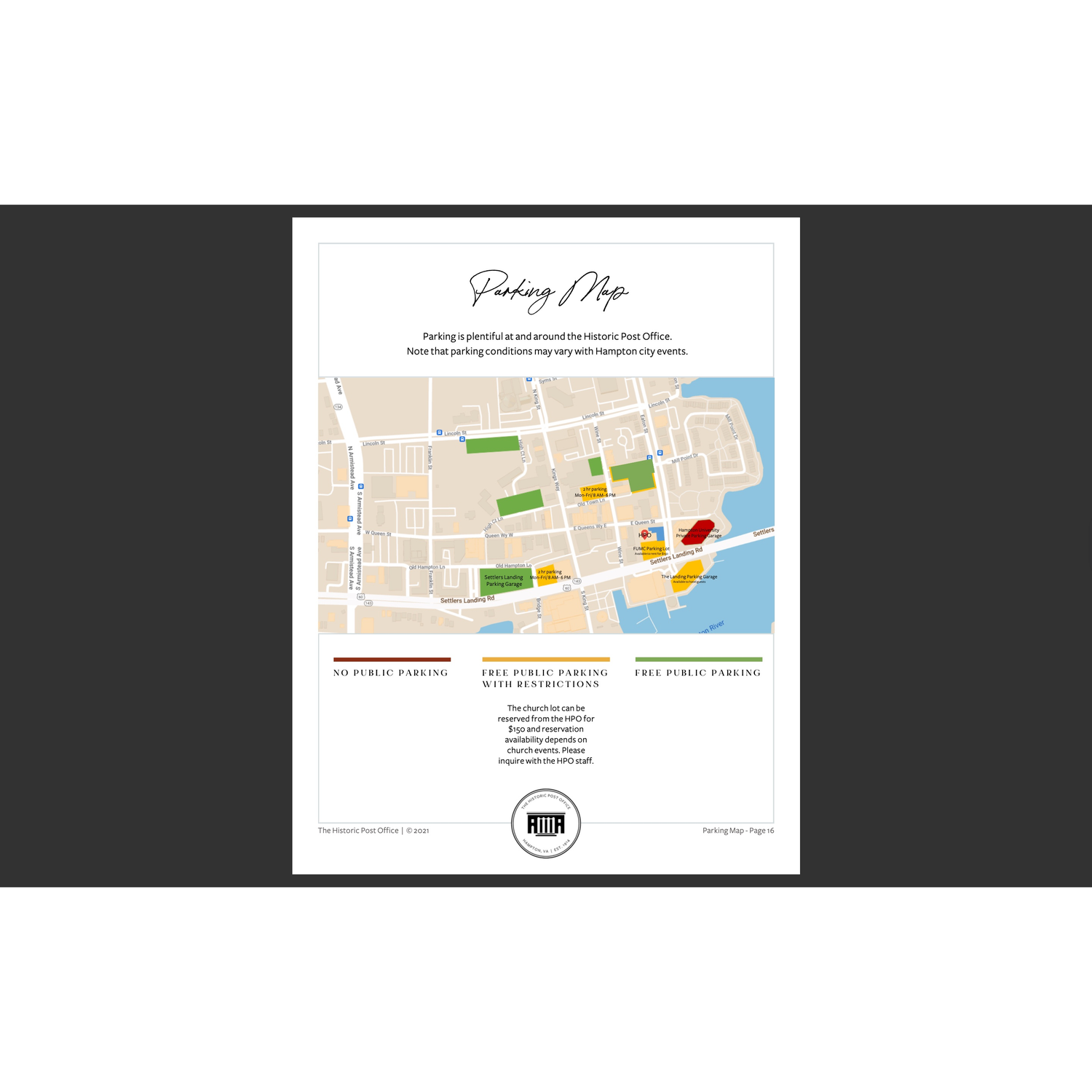 Parking: This is where you will park on our wedding day.