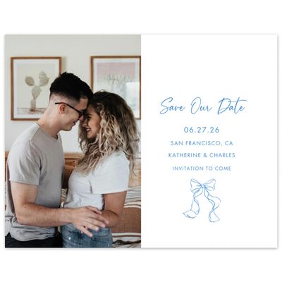 Blue Wedding Digital Save the Date - Hamilton Photo