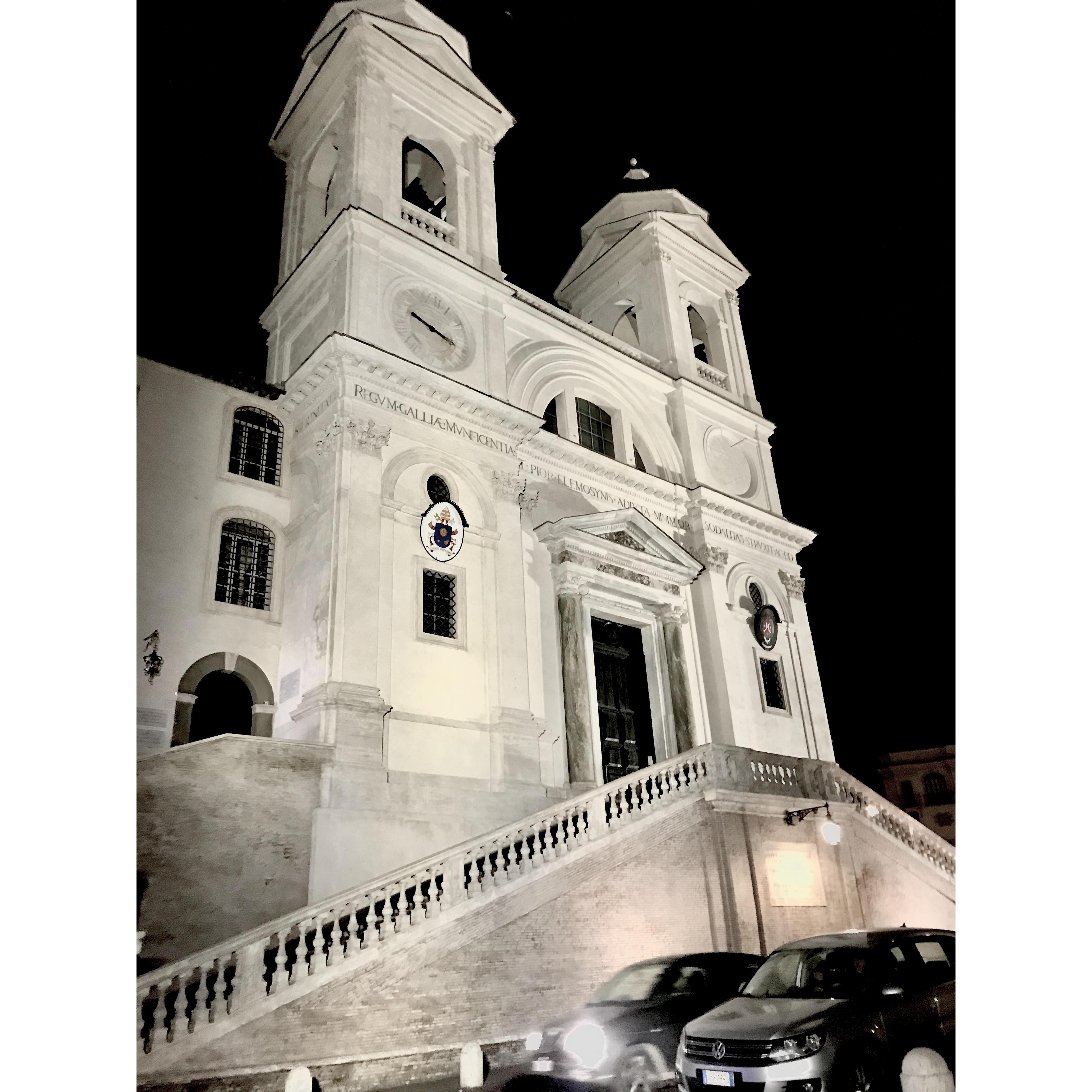 He proposed at the top of the Spanish Steps in Rome!