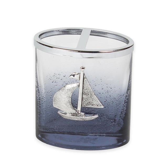 Lamont Home® Anchors Ombré Bubble Glass Toothbrush Holder