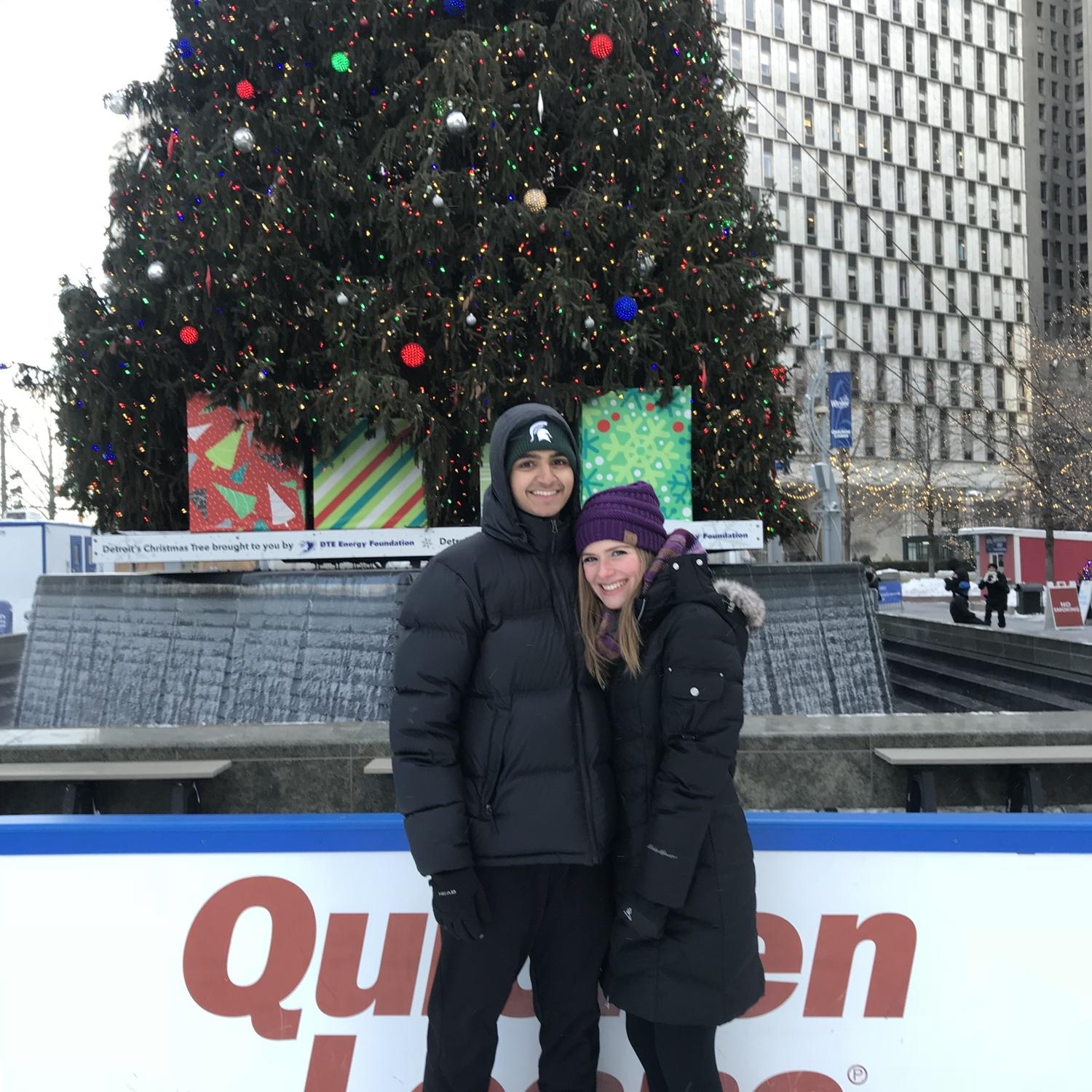 Skating at Campus Martius in early 2018!