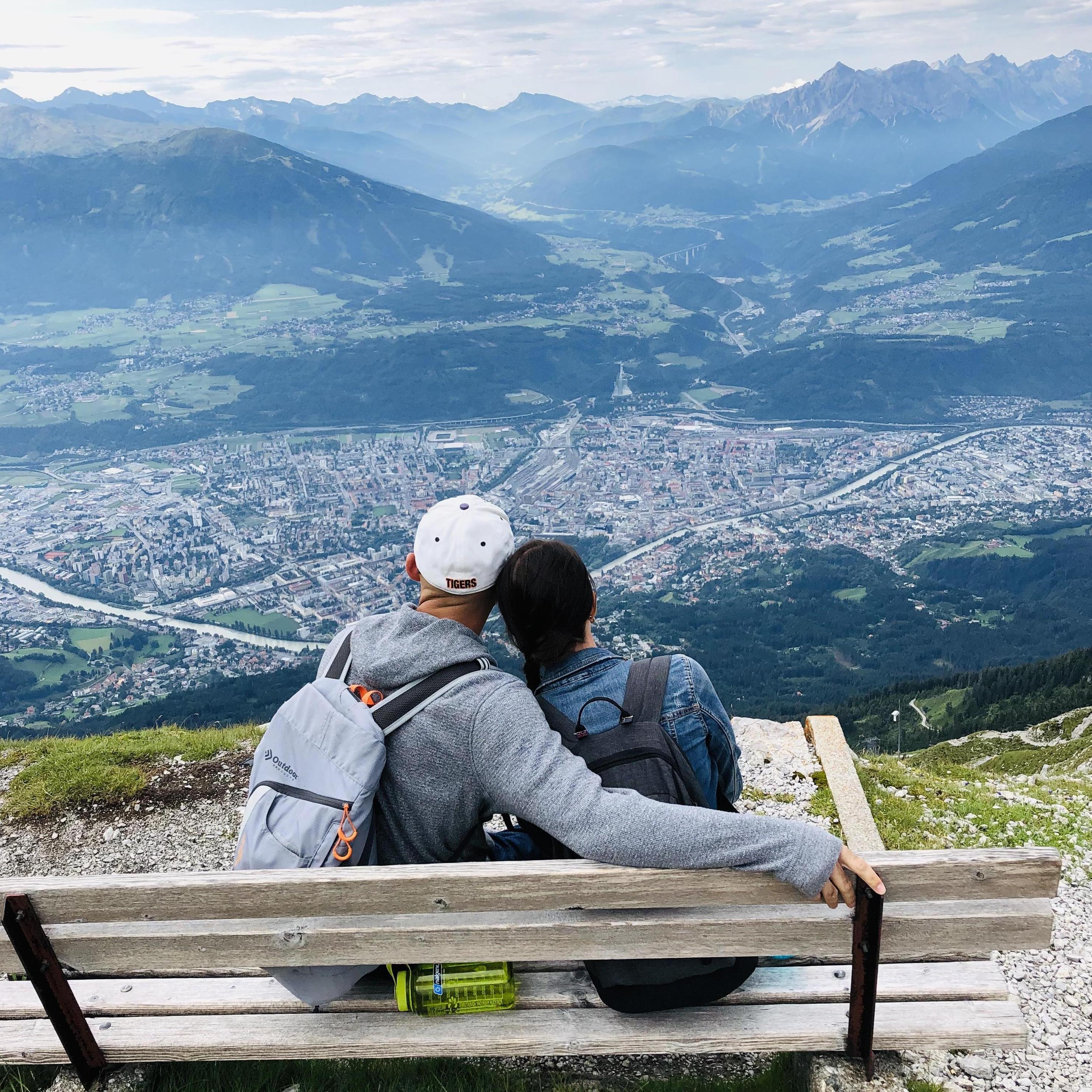 Overlooking Innsbruck, Austria - Summer of our engagement!