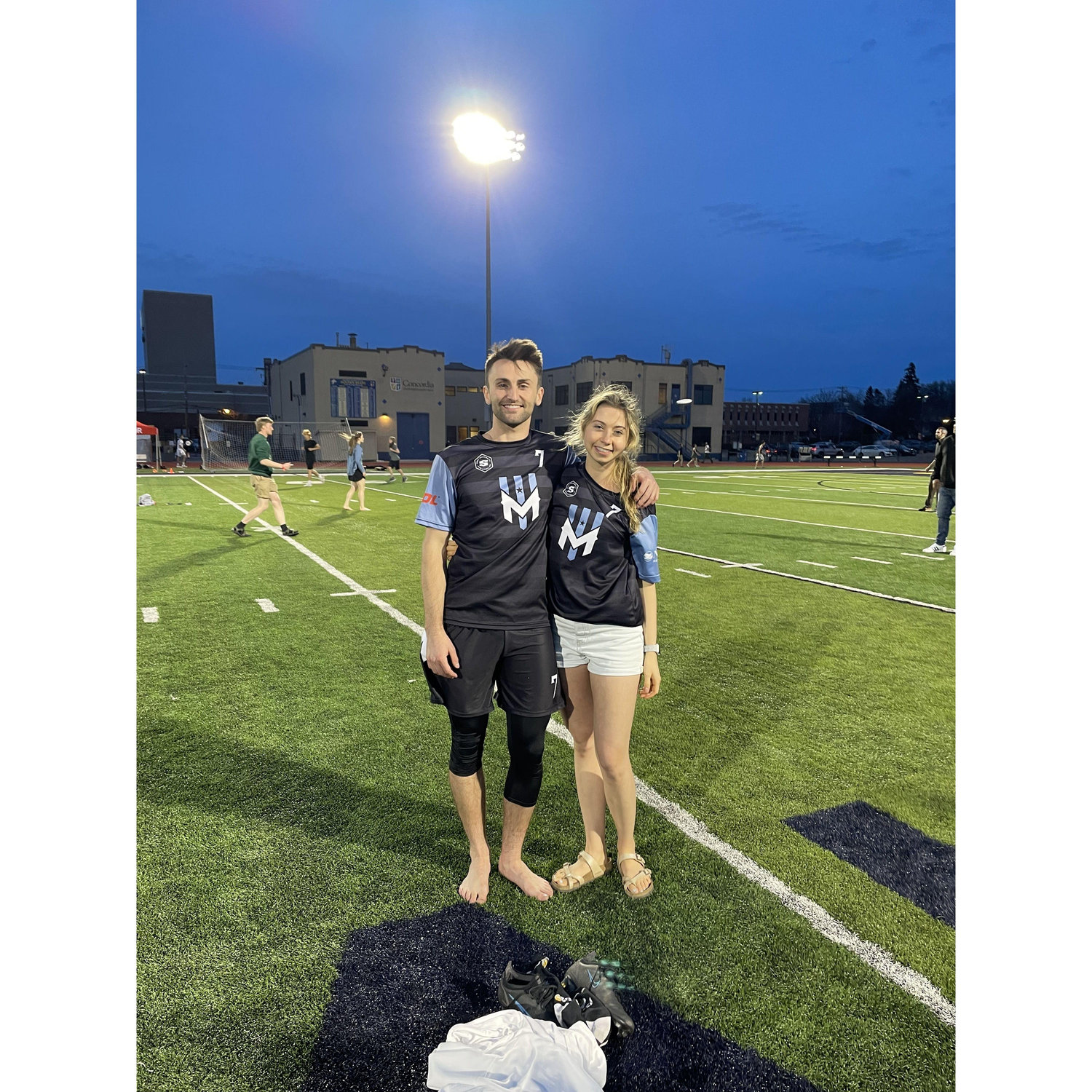 Lindsey's first time seeing what Ty's Ultimate Frisbee was all about