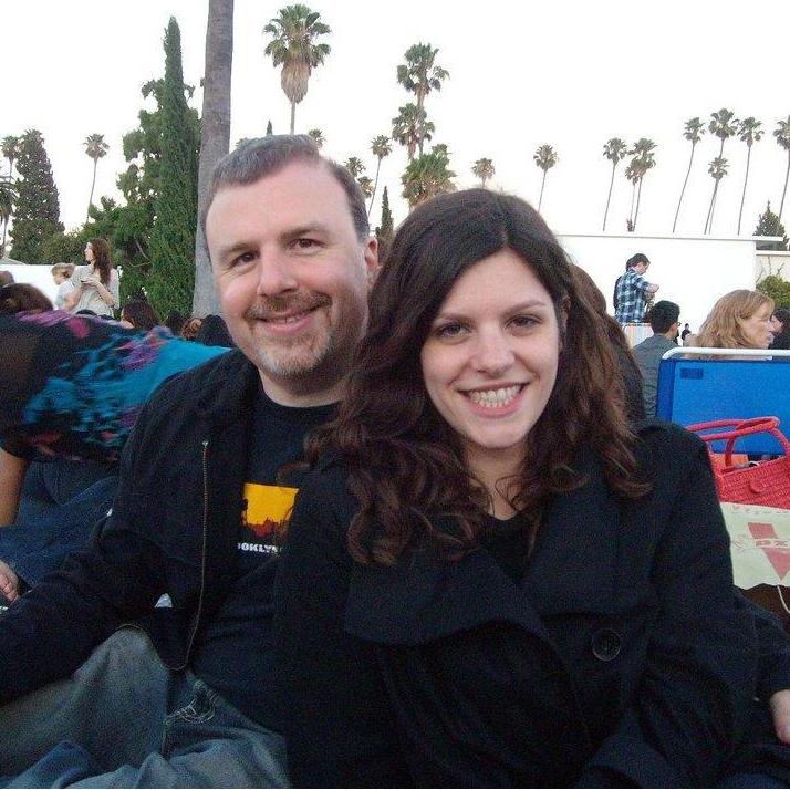 Date at Cinespia in the Hollywood Forever Cemetery. Early days of dating!