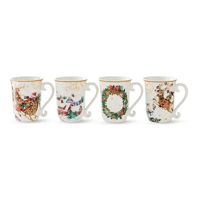Twas the Night Before Christmas Mugs, Set of 4, Mixed
