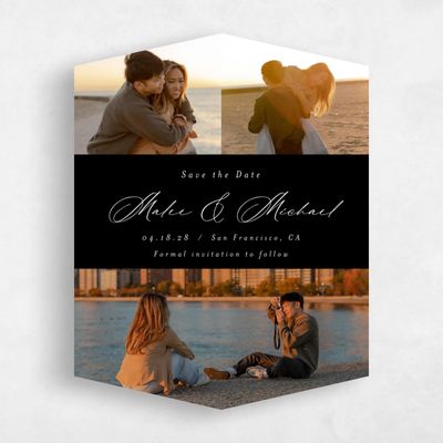 Black Diamond Wedding Save the Date - Portsmouth Multiphoto