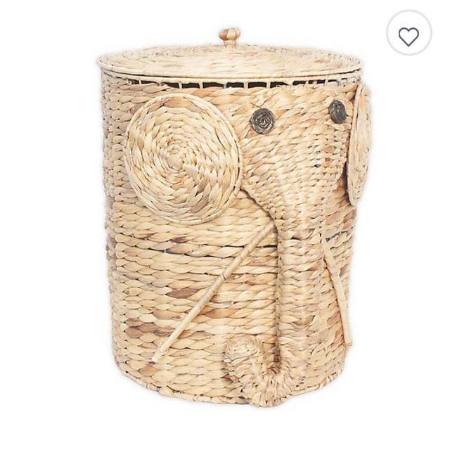 Taylor Madison Designs® Water Hyacinth Elephant Hamper in Natural